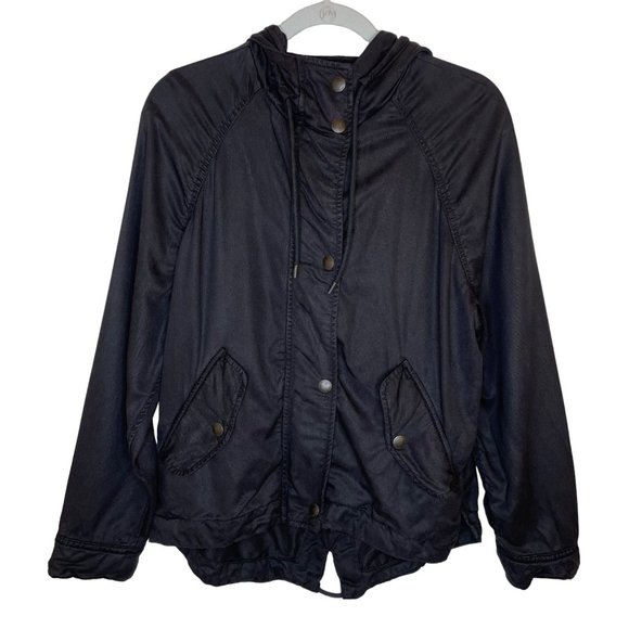 American Eagle Outfitters Jackets & Blazers - American Eagle Black Lyocell Utility Hooded Jacket, S